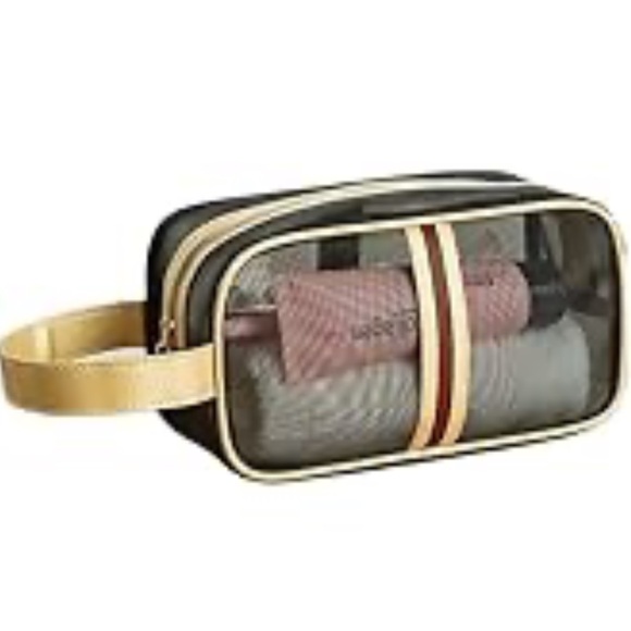 Unknown Handbags - Transparent Travel Bag with Black and Gold Accents